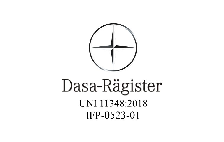 certificato Dasa-Rägister UNI 11348:2018 IFP-0523-01